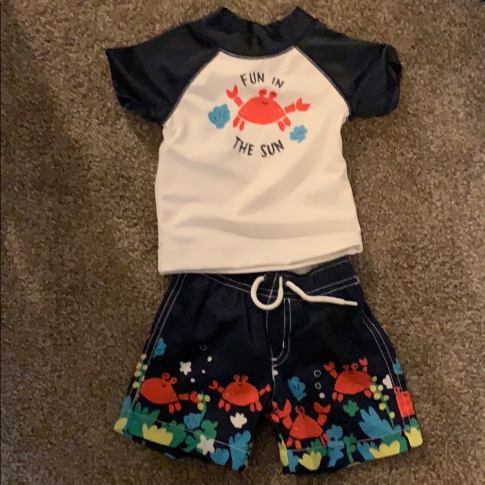 Gymboree baby boy swim outfit